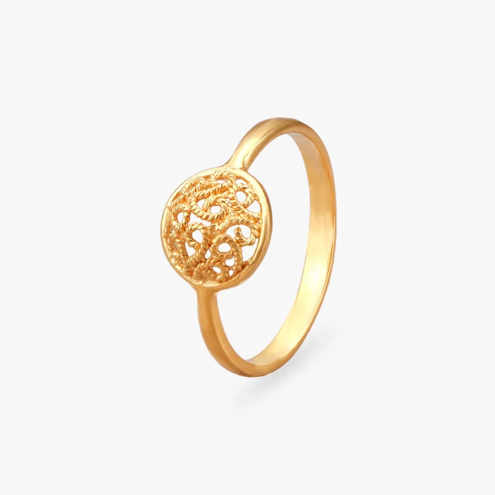 Delicate Details Gold Finger Ring for Kids